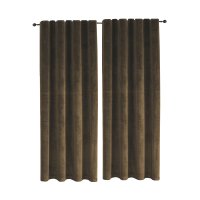 Vorhang 2er Set Kräuselband Verdunkelung 300x245 cm Samt weich blickdicht Gardine