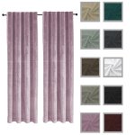 Vorhang 2er Set Kräuselband Verdunkelung 300x245 cm Samt weich blickdicht Gardine