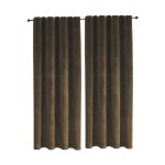 Vorhang 2er Set Kräuselband Verdunkelung 300x245 cm Samt weich blickdicht Gardine