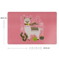 Tischset Platzset Lama Platzdeckchen Malunterlage Platzmatte 3 Motive Eßunterlage