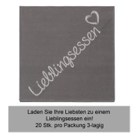 Servietten Lieblingsessen Papierservietten 20 Stück Party Geschenk 3-lagig