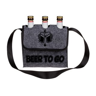 Flaschentasche 3 Flaschen Flaschenträger Bierträger Bier to go Männertasche