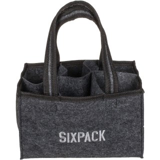 Flaschentasche Filztasche 6 Flaschen Flaschenhalter Bierträger Sixpack Männertasche