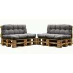 Palettensitzkissen 4er Set 120x80 cm und 120x40 cm Outdoor Rückenkissen Sitzkissen Wasserfest