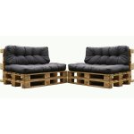 Palettensitzkissen 4er Set 120x80 cm und 120x40 cm Outdoor Rückenkissen Sitzkissen Wasserfest