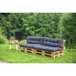 Palettensitzkissen 4er Set 120x80 cm und 120x40 cm Outdoor Rückenkissen Sitzkissen Wasserfest