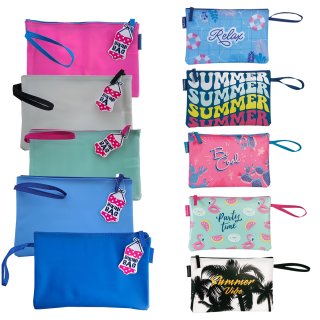 JIUWEIHU Strandtasche Mit Nassfach – Wasser- Und Sanddicht, 19x13,5x6 Cm, Inkl. Separater Wet Bag