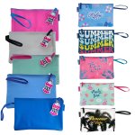 Bikini Wetbag Badetasche Weiß wasserdichte Nasstasche für Urlaub Strand Schwimmbad