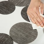 Wachstuch Tischdecke weiß mit grauen Punkten abwaschbar Gartentischdecke fleckenabweisend