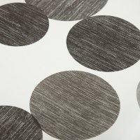 Wachstuch Tischdecke weiß mit grauen Punkten abwaschbar rund Gartentischdecke fleckenabweisend