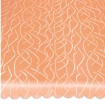 Tischdecke orange 160 cm &Oslash; Struktur damast Streifen b&uuml;gelfrei fleckenabweisend