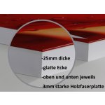 Wandbild Holzrahmen 3-teiliges -Set rote weiße Rosen Wassertropfen Dekoration