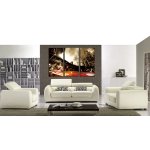 Wandbild Holzrahmen 3-teiliges -Set 80x120 cm Skyline Stadt Lichter Dekoration