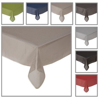 Tischdecke Gartentischdecke Karo Outdoor Weichschaum PVC rechteckig Terrasse Garten rutschfest wetterfest