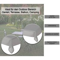 Tischdecke Gartentischdecke Karo Outdoor Weichschaum PVC rechteckig Terrasse Garten rutschfest wetterfest