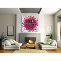 Wandbild Holzrahmen 4-teiliges -Set zeitlose Blumenblüte Blume Natur Blütenstaub