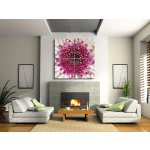 Wandbild Holzrahmen 4-teiliges -Set zeitlose Blumenblüte Blume Natur Blütenstaub