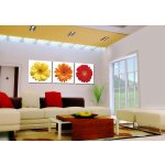Wandbild Holzrahmen 2-teiliges -Set 40x120 cm Blume bunt Frühling Natur Sommer