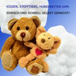Füllwatte Kissenfüllung waschbar Füllmaterial Bastelwatte Polyesterhohlfaser extra flauschig Stopfmaterial