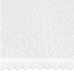 Tischdecke eckig 160x300 cm Struktur damast Streifen b&uuml;gelfrei fleckenabweisend #1170 wei&szlig;