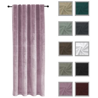 Verdunkelungsvorhang Samt weich 140  x  225 cm Vorhang Kräuselband Gardine blickdicht U-Band abdunkelnd