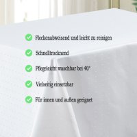 Tischdecke Punkte eckig fleckenabweisend bügelfrei Tischwäsche Mitteldecke pflegeleicht