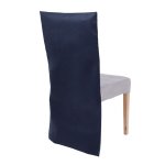 Festliche Stuhlhusse Uni Deko Stuhl Bezug 2er Set &Uuml;berzug ca. 50x100 cm Einweg #1175 Jeans blau