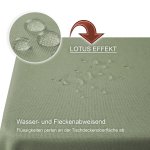 Tischdecke Leinenoptik 110x140 cm eckig Hellgrün beschichtet wasserabweisend Lotuseffekt fleckenabaweisend