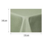 Tischdecke Leinenoptik 110x140 cm eckig Hellgrün beschichtet wasserabweisend Lotuseffekt fleckenabaweisend