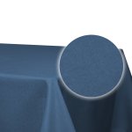 Tischdecke 135x200 cm blau eckig beschichtet Leinenoptik wasserabweisend Lotuseffekt
