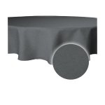 Tischdecke rund 180 cm &Oslash; beschichtet Leinenoptik wasserabweisend Lotuseffekt