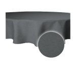 Tischdecke rund 180 cm Ø beschichtet Leinenoptik wasserabweisend Lotuseffekt