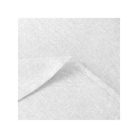 Tischdecke 130x220 cm wei&szlig; oval beschichtet Leinenoptik wasserabweisend Lotuseffekt