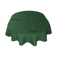 Tischdecke 130x220 cm grün dunkel oval beschichtet Leinenoptik wasserabweisend Lotuseffekt