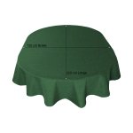 Tischdecke 130x220 cm grün dunkel oval beschichtet Leinenoptik wasserabweisend Lotuseffekt