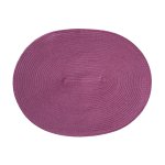 Tischset lila abwaschbar oval 30x40 cm Untersetzer Platzset Bastoptik Deckchen