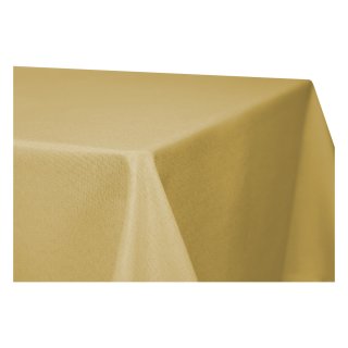 Tischdecke 130x300 cm gelb eckig beschichtet Leinenoptik wasserabweisend Lotuseffekt