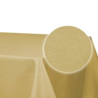 Tischdecke 130x300 cm gelb eckig beschichtet Leinenoptik wasserabweisend Lotuseffekt