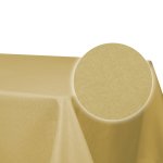 Tischdecke 130x300 cm gelb eckig beschichtet Leinenoptik wasserabweisend Lotuseffekt