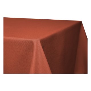 Tischdecke 130x160 cm terracotta eckig Leinenoptik wasserabweisend beschichtet