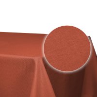 Tischdecke 130x160 cm terracotta eckig Leinenoptik wasserabweisend beschichtet