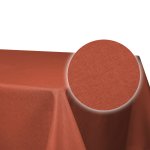 Tischdecke 130x160 cm terracotta eckig Leinenoptik wasserabweisend beschichtet