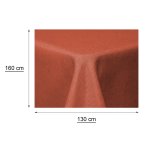 Tischdecke 130x160 cm terracotta eckig Leinenoptik wasserabweisend beschichtet