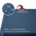 Tischdecke 135x180 cm blau eckig Leinenoptik wasserabweisend beschichtet Mitteldecke