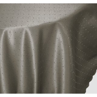 Tischdecke 130x220 cm grau oval Mitteldecke Punkte b&uuml;gelfrei fleckenabweisend