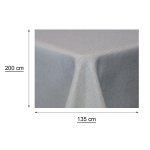 Tischdecke 135x200 cm silber eckig beschichtet Leinenoptik wasserabweisend Lotuseffekt