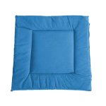 Sitzkissen 40x40 cm blau Kissen Auflage gesteppt Stuhlkissen Stuhlplatte Wildleder Optik