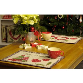 Tischset Platzset Advent Weihnachten ca. 33x46 cm, 2 Ausf&uuml;hrungen