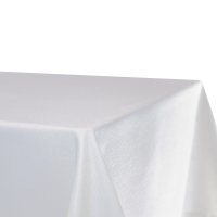 Tischdecke 160x360 cm wei&szlig; eckig beschichtet Leinenoptik wasserabweisend Lotuseffekt