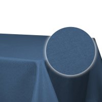 Tischdecke 160x360 cm blau eckig beschichtet Leinenoptik wasserabweisend Lotuseffekt